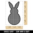 thumbnail image 2 of Bunny Pattern Knit Easter Rabbit Rectangle Rubber Stamp Stamping Scrapbooking Crafting - Large 2.5in, 2 of 7