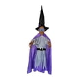 thumbnail image 2 of Animated Talking Witch Halloween Pendant Haunted House Prop with Glowing Flashing Eyes for Scary Mazes Events, 2 of 9