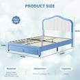 thumbnail image 3 of Ourlova Full Upholstered Platform Bed Frame with Storage Drawer and Smart LED Headboard, Full Size Wooden Slats Support, No Box Spring Needed, Easy Assembly, 3 of 7