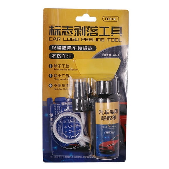 Car Scraper Lettering Badge Emblem Decal Removal Tool 60Ml Remover Kit