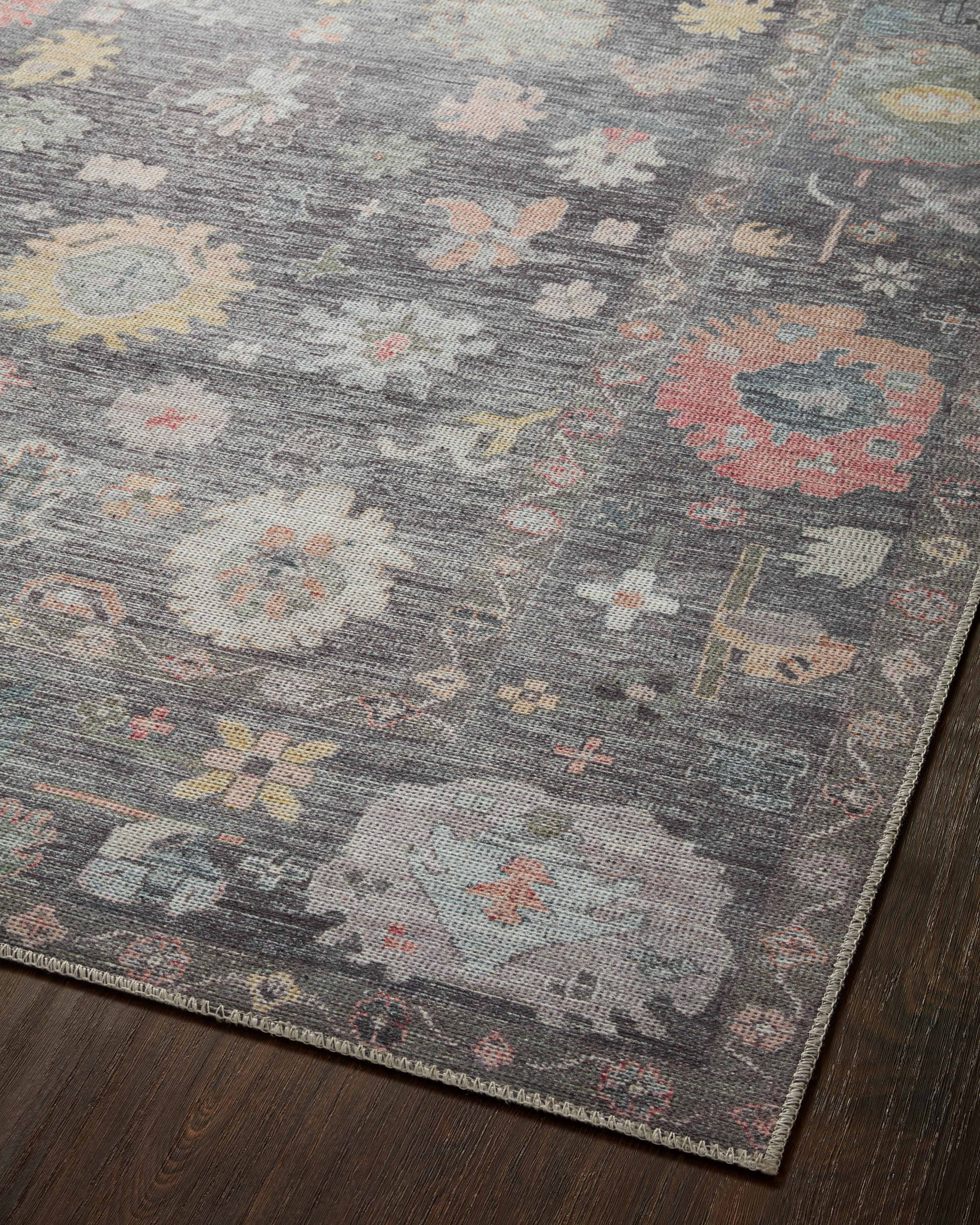 Loloi Elysium Charcoal / Multi 7'-6" x 9'-6" Area Rug