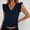 Blue, variant on Womens Short Sleeve Top, V Neck with Flutter Sleeve Soft Basic Tee Red XXL