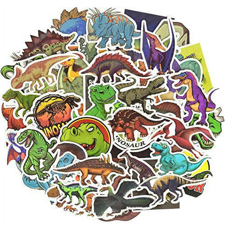 Bulbacraft 100 Pcs Cute Dinosaur Stickers for Kids 2-4 Year Old, Waterproof  Vinyl Dino Stickers