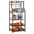 thumbnail image 1 of AKDSteel Bakers Rack with Storage Cabinet, 5-Tier Microwave Stand, Adjustable Feet and Anti-Tip Kit, Small Kitchen Cabinet, for Kitchen,Dining Room, 1 of 7