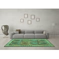 thumbnail image 3 of Ahgly Company Indoor Rectangle Oriental Turquoise Blue Traditional Area Rugs, 5' x 8', 3 of 4