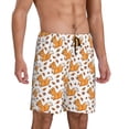 thumbnail image 2 of Pofeuu Playful Squirrel Autumn Print Men's Soft Woven Elastic Waistband Sleep Pajama Short-X-Large, 2 of 6