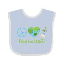 Inktastic Peace Love Earth Girls Baby Bib
