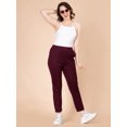 thumbnail image 2 of ENTELLUS | Bootcut Pant with side pockets in maroon colour, 2 of 4