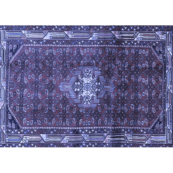 Ahgly Company Indoor Rectangle Persian Blue Traditional Area Rugs, 2' x 4'