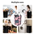 thumbnail image 5 of Xecao Rose Flowers for Laundry Basket,Collapsible Large Laundry Hamper,Wash Bag for Laundry Room, Rolling Laundry Basket with Handles, 5 of 5