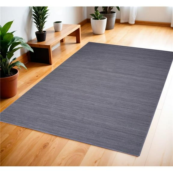 HomeRoots 552568 4 x 6 ft. Abstract Washable Rectangle Area Rug, Navy Blue
