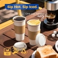 thumbnail image 4 of missunny-50 Pack 20 oz Disposable Coffee Cups with Lids, Sleeves, Leak-Proof To Go Coffee Cups with Lids, Durable Hot Paper Cups for Home, Office, Party, Business, 4 of 5