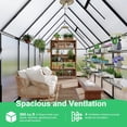 thumbnail image 6 of Senfot 6 x 11ft Walk-in Greenhouse Heavy-Duty Aluminum Frame Polycarbonate Panels Quick Setup Roof Vent Large Outdoor Greenhouse Kit for Garden Backyard Black, 6 of 9