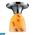 thumbnail image 1 of ElkGroup International 10152/1PC-YW-LED Celina 1-Light Semi-Flush In Polished Chrome And Yellow Glass - LED, 1 of 1