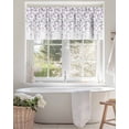thumbnail image 4 of Flower Purple Valances for Windows Grey Cherry Blossoms White Background Valance Rod Pocket Light Filtering Short Window Treatments Curtains for Kitchen Bathroom Living Room Bedroom, 60 x 18 Inch, 4 of 7