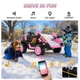 thumbnail image 4 of Wisairt 24V Ride On Dump Truck for Kids, 2 Seater 4WD Electric Truck, 4×200W Motors, Power Car Wheel with Remote Control, Automatic Dump Bed, Shovel, Music, Pink, 4 of 10