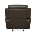 thumbnail image 4 of Lexicon Marille Traditional Faux Leather Glider Reclining Chair in Brown, 4 of 5