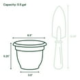 thumbnail image 6 of Bloem 6-in Ariana Self Watering Plastic Planter - Chocolate Brown, 6 of 6
