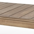 thumbnail image 5 of GDF Studio Andrae Outdoor Acacia Wood Loveseat and Coffee Table Set with Cushions, Brown and Beige, 5 of 12