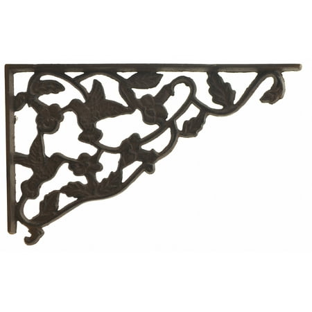Decorative Wall Shelf Bracket Hummingbird Vine Rust Brown