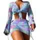 thumbnail image 1 of Gibobby Trajes de Baño para Mujer 2023 Traje de baño dividido para mujer Traje de baño con en el cuello púrpura Falda Bikini Conjunto de cuatro piezas(Morado,G), 1 of 5