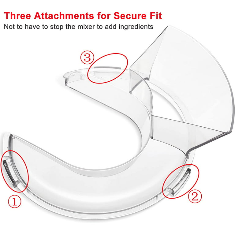 Kitchenaid Pouring Shield - Secure Fit Splash Guard Accessory For 4.5 And 5  Quart Stainless Steel Bowls - Mess-free Mixing And Pouring - Temu Latvia