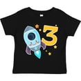 thumbnail image 3 of Inktastic Rocket Space Ship Happy Third Birthday Boys or Girls Toddler T-Shirt, 3 of 5