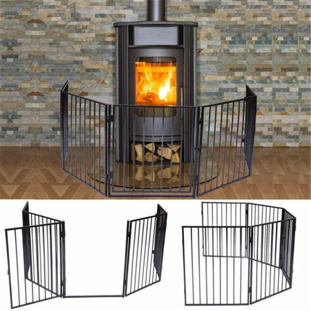 Metal Fireplace Fence Baby Safety Fence Hearth Gate Pet Play Yard