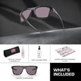 thumbnail image 3 of Oakley OO9100 Leffingwell Rectangle Shaped Non-Polarized Sunglasses for Men - Includes Official Eyewear Kit - Black Ink Frame with Prizm Grey Lens, 3 of 7