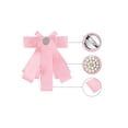 thumbnail image 4 of INSPIRE CHIC Broche de cinta preatado para mujeres con lazo de fiesta y cuentas en rosa claro, 4 of 5
