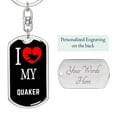 thumbnail image 2 of Quaker Bird Lover Keyring Keychain Stainless Steel or 18k Gold, 2 of 8
