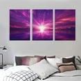 thumbnail image 3 of Leisuo The Vitality of a Brilliant Purple Sunrise Art Wall Decor Oil Painting 12x16in x3 Print On Canvas 12x16x3pcs, 3 of 4