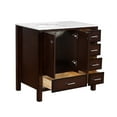 thumbnail image 3 of Horizon 36" Bathroom Vanity with Chocolate Cabinet and Carrara Marble Top, 3 of 5