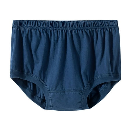 Ashirexll Womens Underwear Plus Size Sleep Shorts for Elderly Women Plus Size Cotton Panties Casual Loose Elastic Waist Shorts Dark Blue XL
