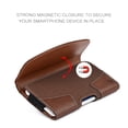 thumbnail image 3 of Water Resistant Universal Leather Belt Clip Loop Pouch Magnetic Lock Holster Case for 6.1-6.3 inch Phones, 3 of 7