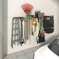Godboat Garage Storage, Garden Tool Organizer, 4 Hooks Garage