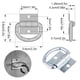 thumbnail image 4 of Scienceny Paquete de 4 anillos de amarre de alta resistencia, accesorios para furgonetas y camiones, anillo de amarre, ancla de carga para Accesorios para vehículos recreativos, 4 of 6