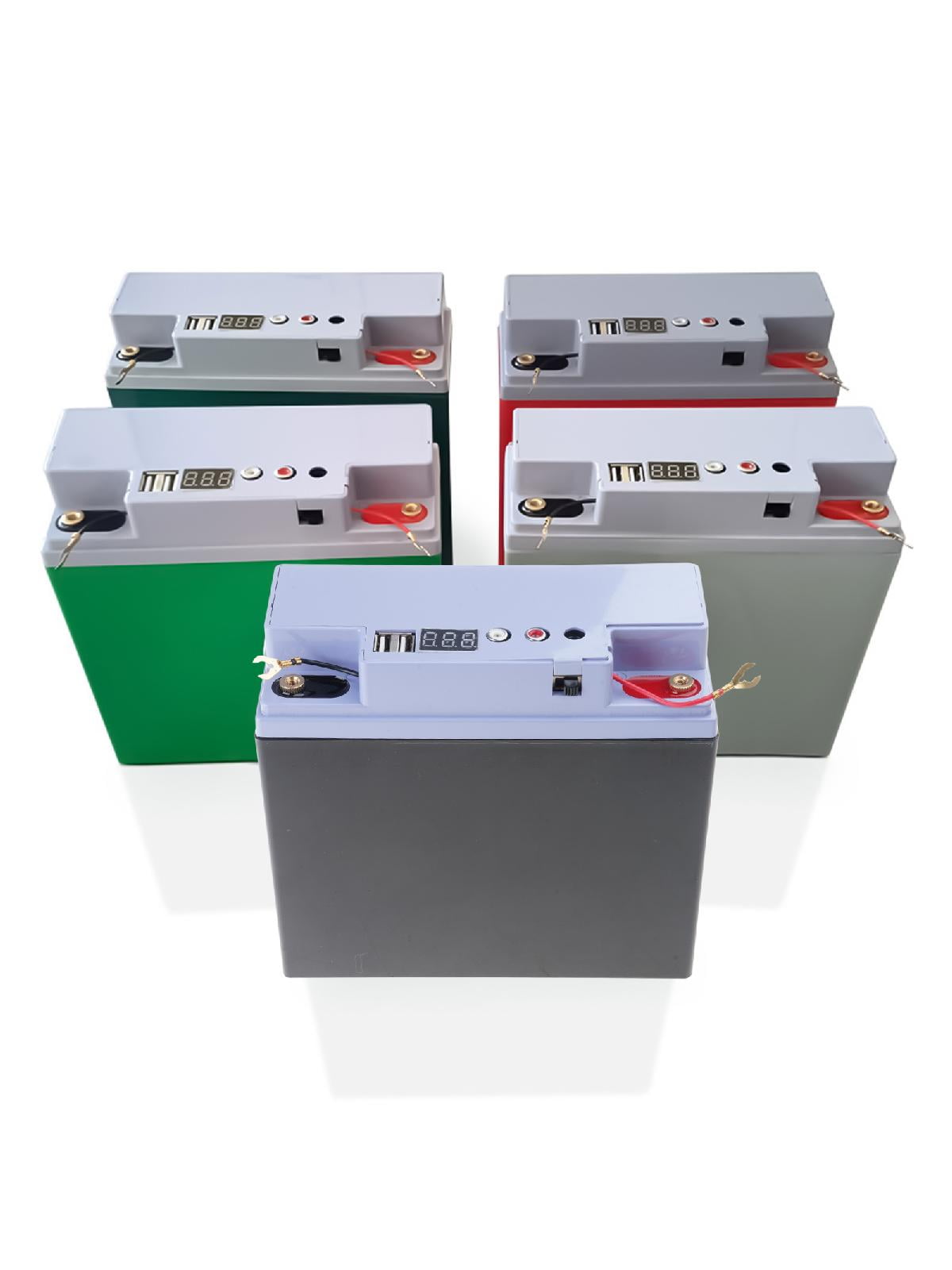 Battery Charging Case Power Banks Box with 2 USB Output Charging 12V 17A Rechargeable Battery Case Replacement