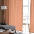thumbnail image 4 of Pure Tangerine Semi Sheer Curtains 96 Inch Length 2 Panels Set, Simple Solid Color Sheer Kitchen Curtain Privacy Voile Window Curtain for Living Room Bedroom Rod Pocket Drapes, 4 of 7