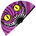 thumbnail image 1 of Ventilador de mano GloFX con diseño de gato de Alicia en el país de las maravillas de Cheshire, 1 of 6