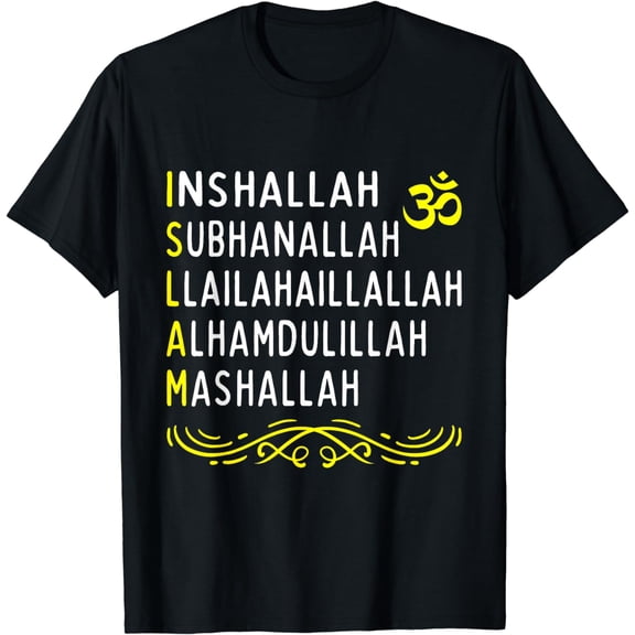 Islam Islamic Subhanallah Mashallah Religion Quran T-Shirt mens t shirt,black,women,funny,misfits,men,journey