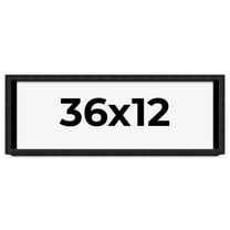 36x12 Shadow Box Black Rustic Barnwood Display Frame  | 1.125 Inch Deep | 0.875 Inch Moulding Width