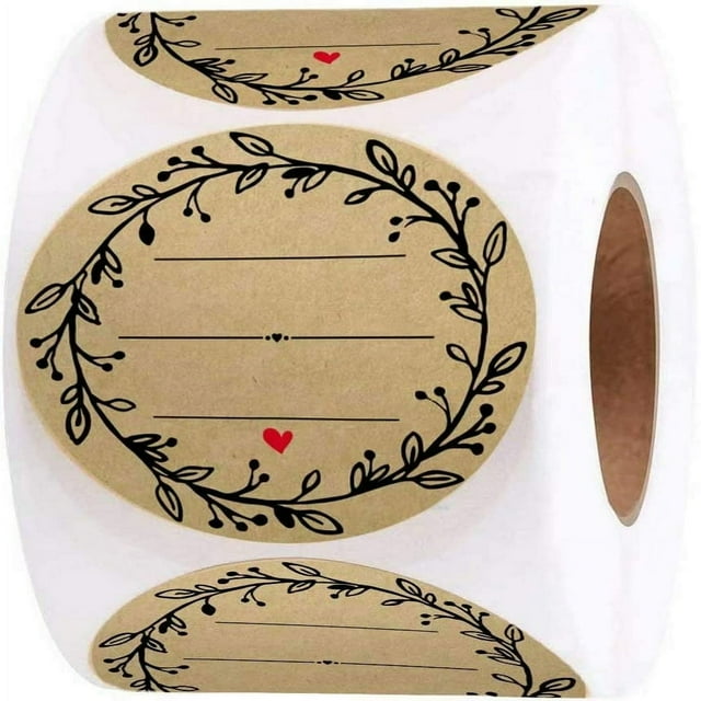 DEBGFS (500pc/Roll) 1” Label Stickers for Jars and Lids - Pantry Labels | Mason Jar Labels | Sticker Labels | Canning Labels | Spice Labels | Bottle Labels | Mason Jar Labels