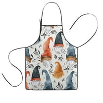 Multicolor Christmas Gnome Pattern Kids Aprons for Girls and Boys,Adjustable Neck Strap Toddler Aprons for Kids Cooking Baking