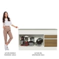 thumbnail image 4 of Mueble De Cocina 2 Puertas 3 Cajones 150cm Glamy Madesa - Blanco/Marrón, 4 of 5