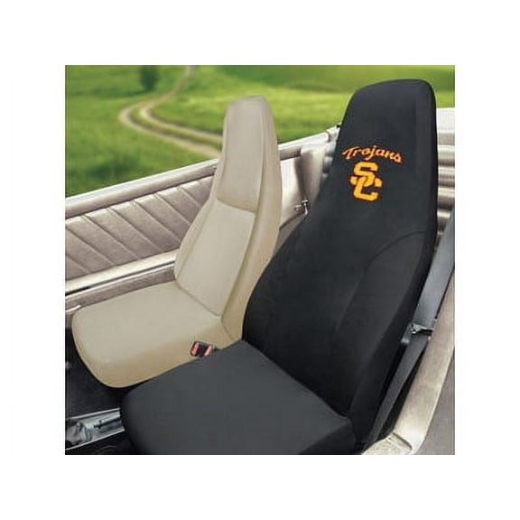 Fanmats 14973 USC Trojans Polyester Seat Cover black 20"x48"