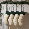thumbnail image 4 of WREESH Christmas Stockings Christmas Decorations Christmas Splicing Stocking Wool Pendant Christmas Decorations Gift Bag Socks White, 4 of 4