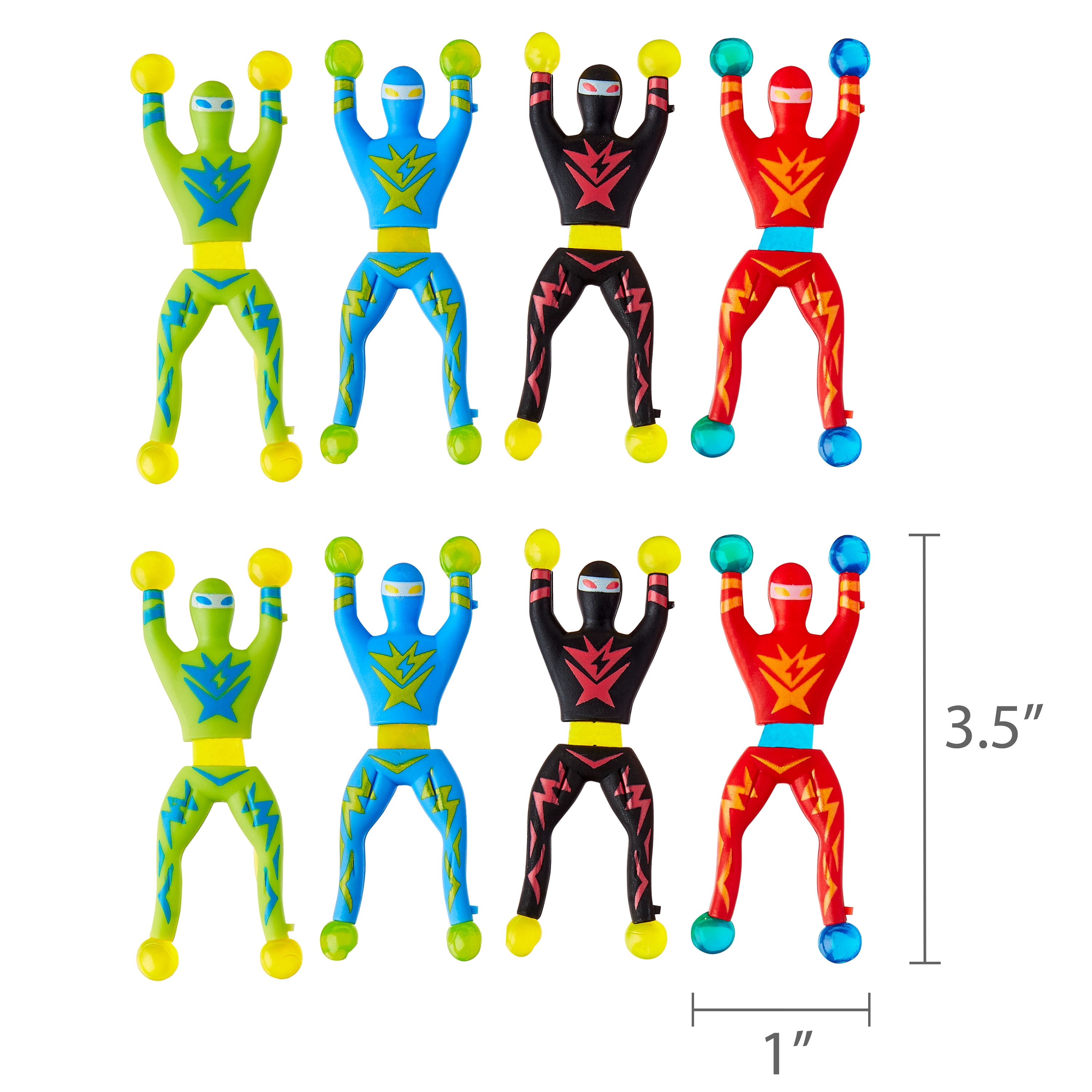 8 Count, Multicolor Wall Crawlers, Party Favors, by Way To Celebrate