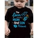 thumbnail image 1 of Boys Cotton T-Shirt Love Between Mother And Son Forever Letter Print Comfortable And Casual Crew Neck Short Sleeve, 1 of 6