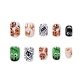 thumbnail image 3 of ONLYEOR Halloween Short Square Press On Nails, Pumpkin Mummy & Candy Corn Design, Reusable Fake Nails for Cute Festive Look, 3 of 7